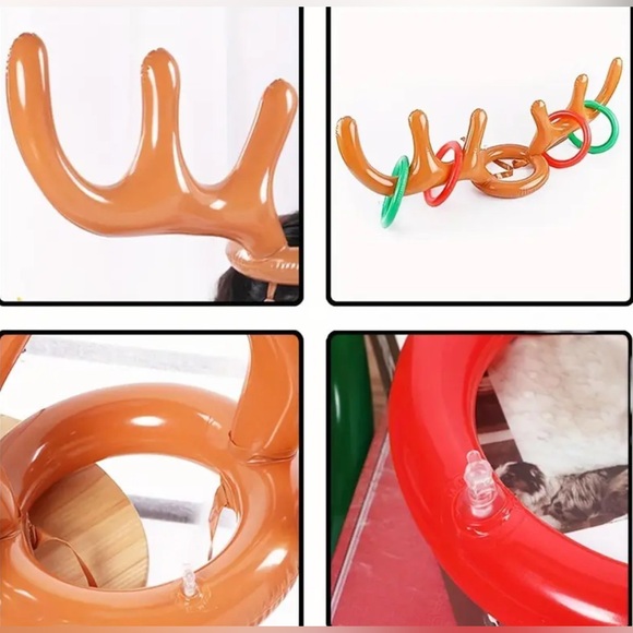 Inflatable Reindeer Antler Ring Toss Game Set - Picture 5 of 9